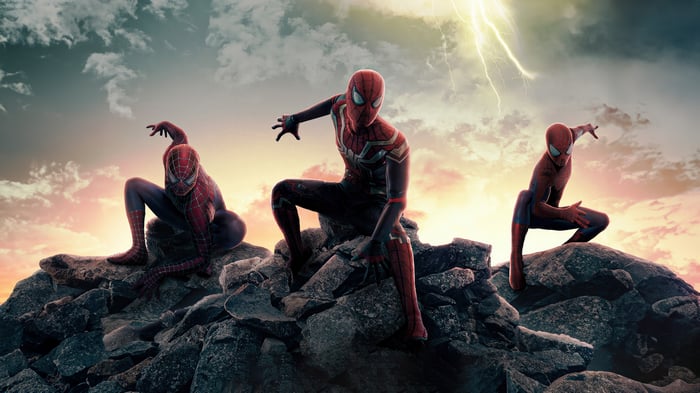 Spider-Man Trio on Rocky Terrain