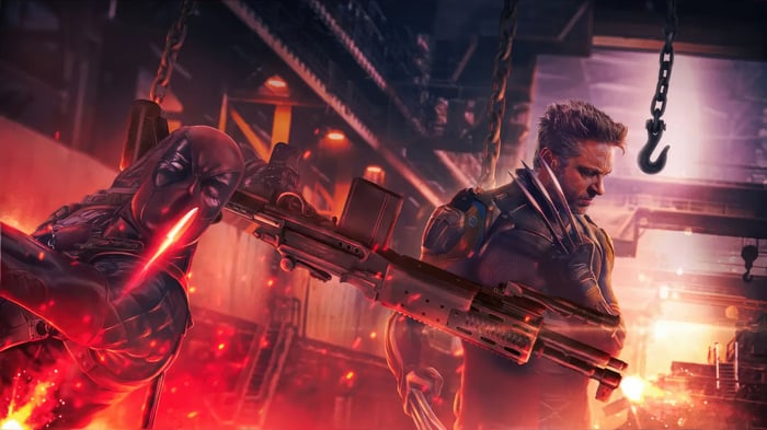 Deadpool and Wolverine in a Factory