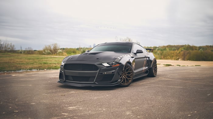 Ford Mustang Wide Body on Asphalt