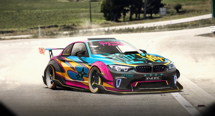 BMW M4 Drift Car with Custom Livery