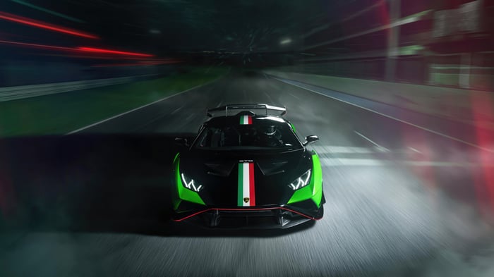 Lamborghini Huracan STO on a race track