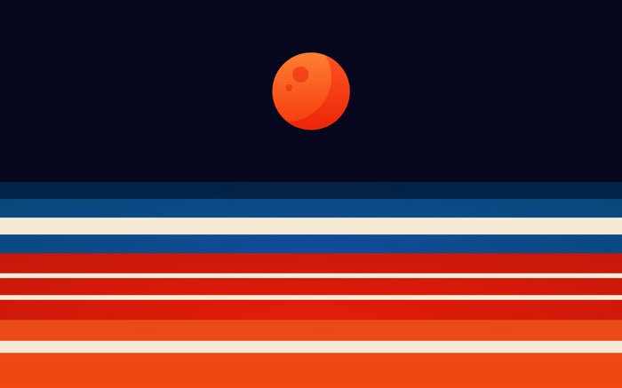 Abstract Mars and Stripes