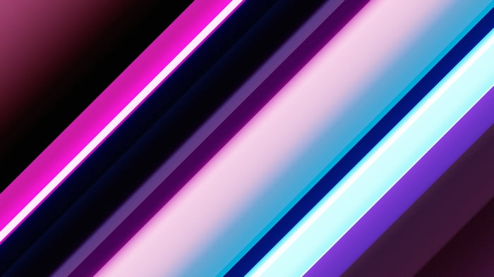 Glowing Neon Spectrum Abstractions