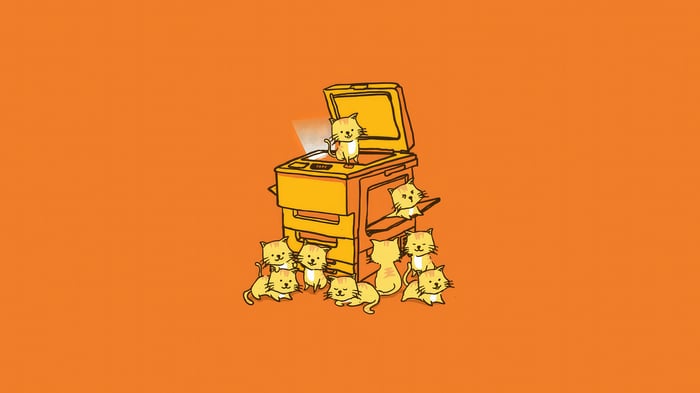 Cats on a photocopier