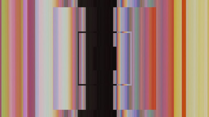 Glitch Abstract Design with Vertical Stripes