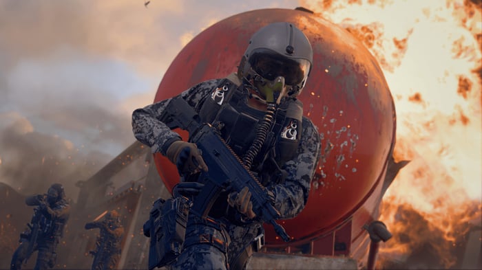 Call of Duty Modern Warfare 3 soldiers in explosion