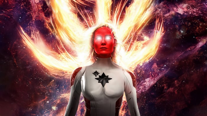 Captain Marvel as Binary in Space