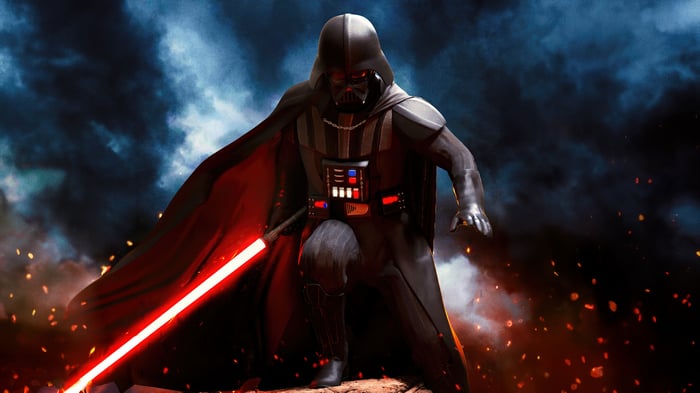 Darth Vader with Red Lightsaber