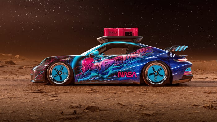 2023 Porsche 911 GT3 on Mars with NASA livery