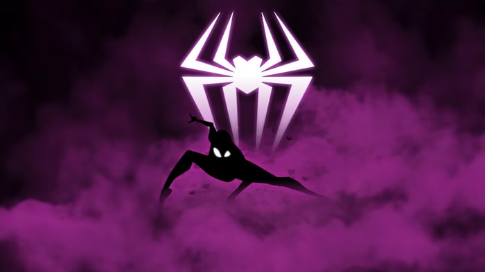 Spider-Man Silhouette with Spider Logo