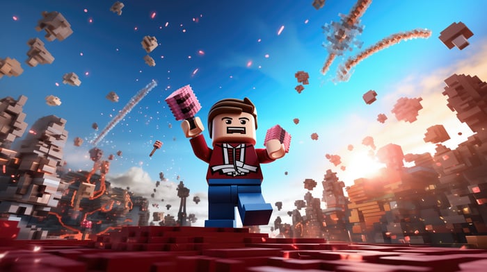 Roblox Adventure 2 Lego Character in Blocky World