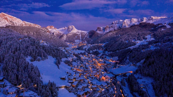 Val Gardena Italy Valley at Christmas