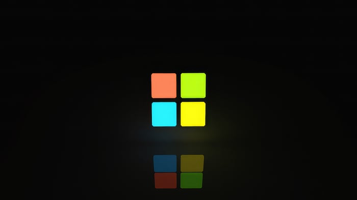 Microsoft Logo with Reflection