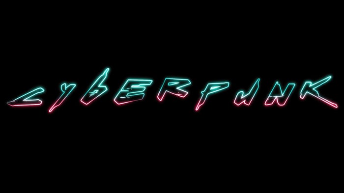 Cyberpunk Neon Typography