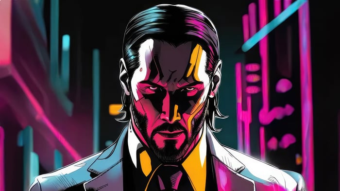 John Wick Abstract Portrait