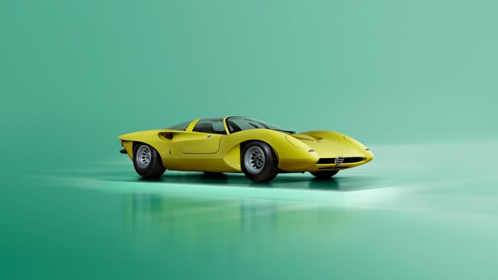 Yellow Alfa Romeo 33 Coupe Speciale