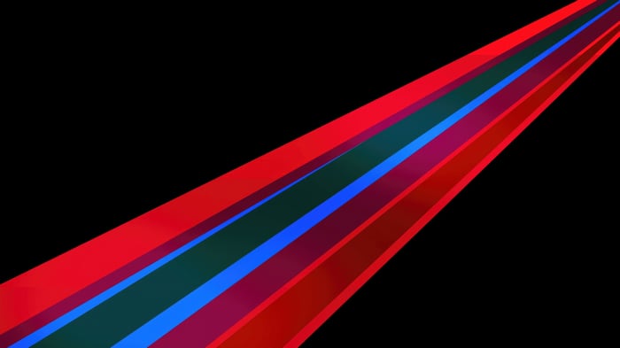 Minimal Black OLED Abstract Light Beams