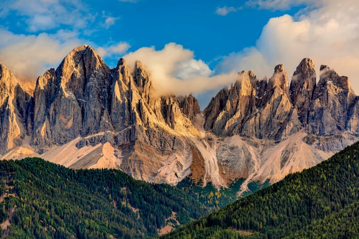 Dolomites Mountains in Italy