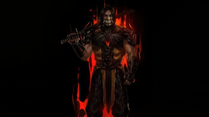 Scorpion from Mortal Kombat 11 with sword