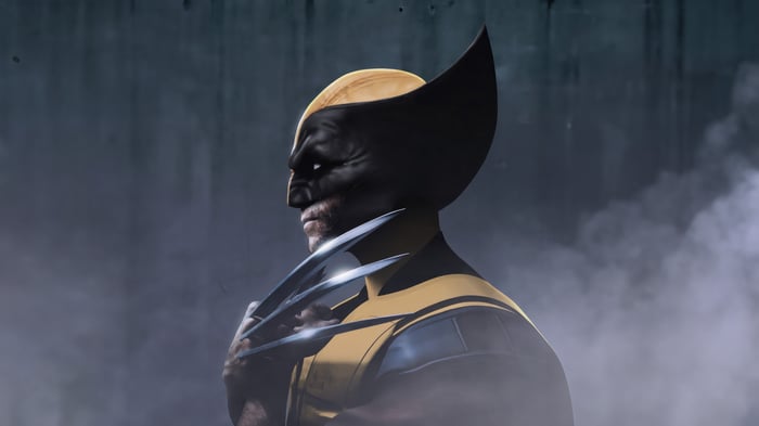Wolverine with adamantium claws