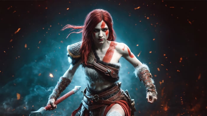 Female Kratos God Of War Concept Art