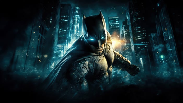 Batman in a dark city