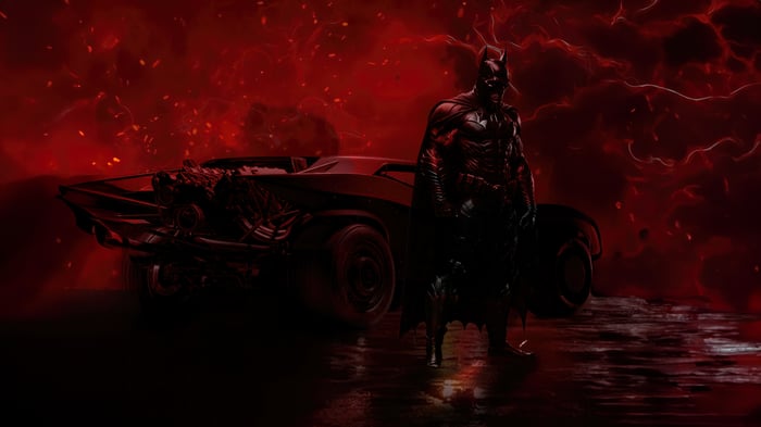 The Batman and Batmobile