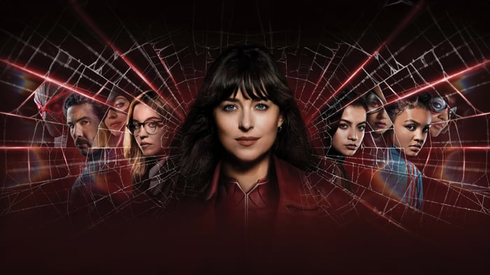Madame Web movie poster with cast