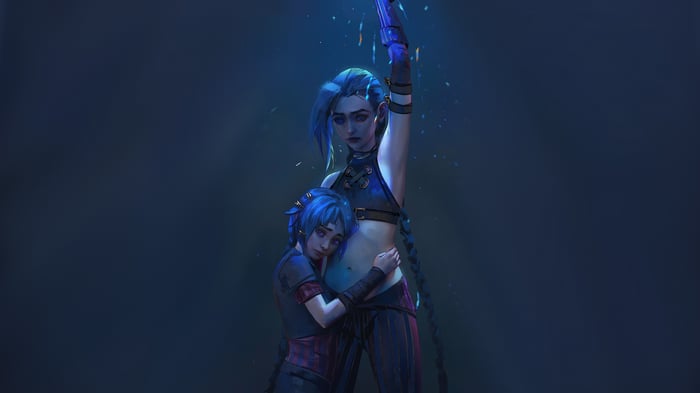 Jinx and Powder from League of Legends