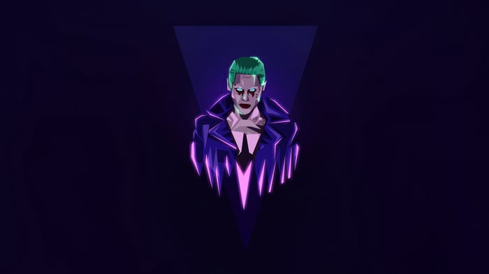 Jared Leto as Joker in a stylized portrait