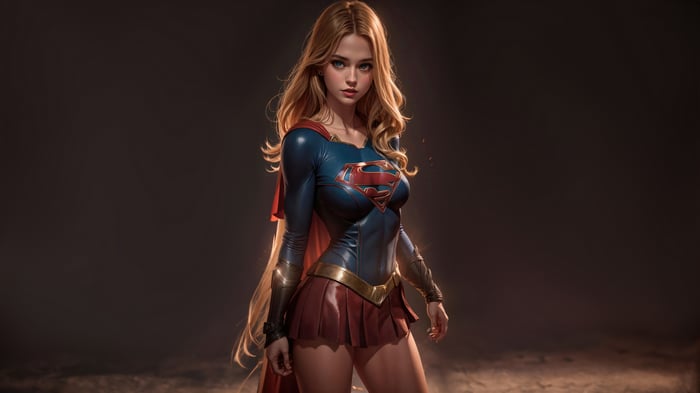 Supergirl in a heroic pose