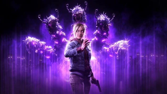 Call of Duty Zombies: Woman with Gun and Monsters