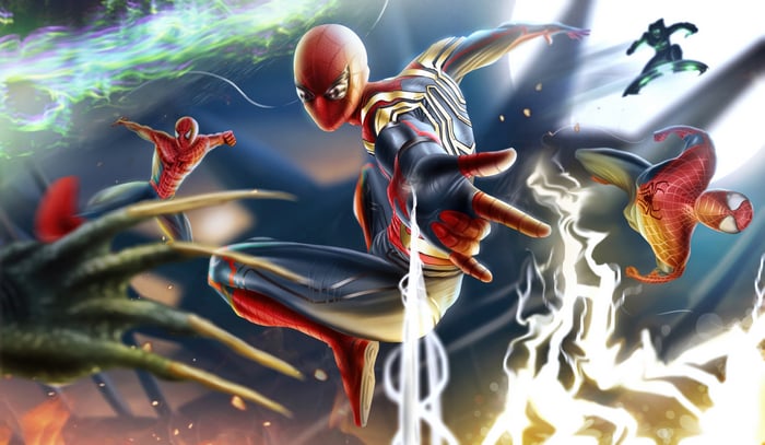 Spider-Verse Characters in Action
