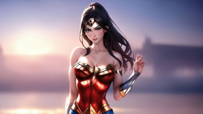 Wonder Woman in a Majestic Stance