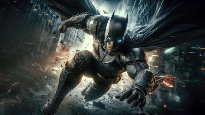Batman in a Dark City