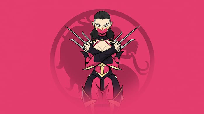 Mileena from Mortal Kombat with Sai