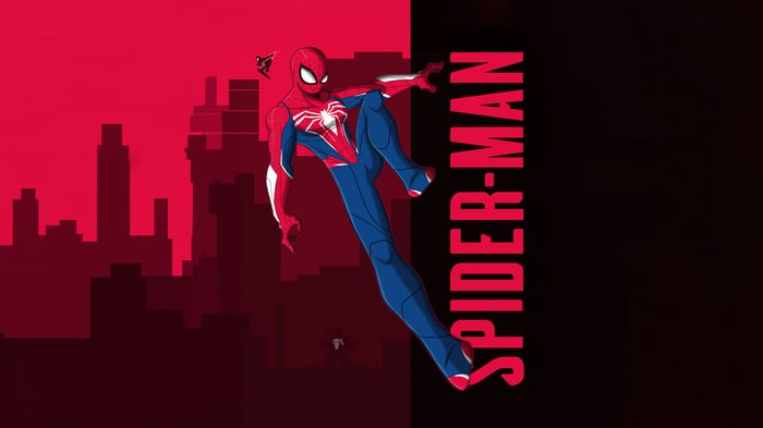 Spider-Man in a Cityscape
