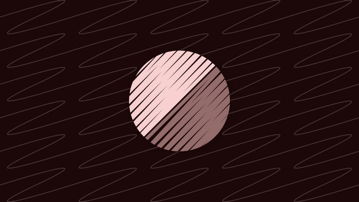 Abstract circle with wavy lines