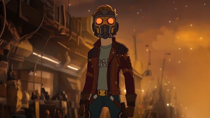 Star-Lord and Morty in animated style