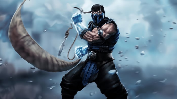 Sub Zero from Mortal Kombat with ice powers