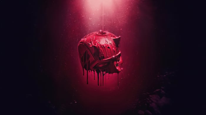 Daredevil Mask Dripping Red Liquid