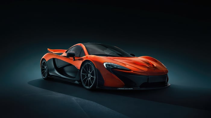 Orange McLaren P1 sports car