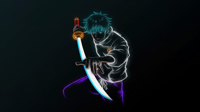 Yuta Okkotsu with a glowing sword