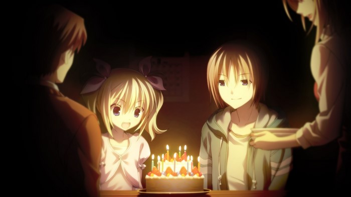 Hinae Arimura and friends celebrate with a birthday cake