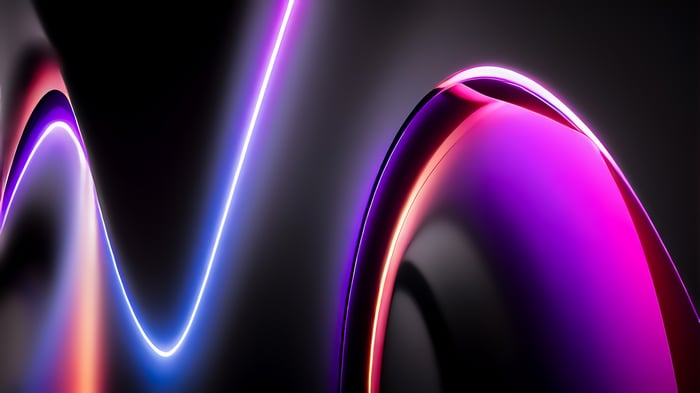 Abstract Neon Light Pathways