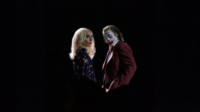 Lady Gaga and Joaquin Phoenix as Joker