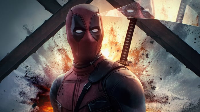 Deadpool with Swords and Explosions