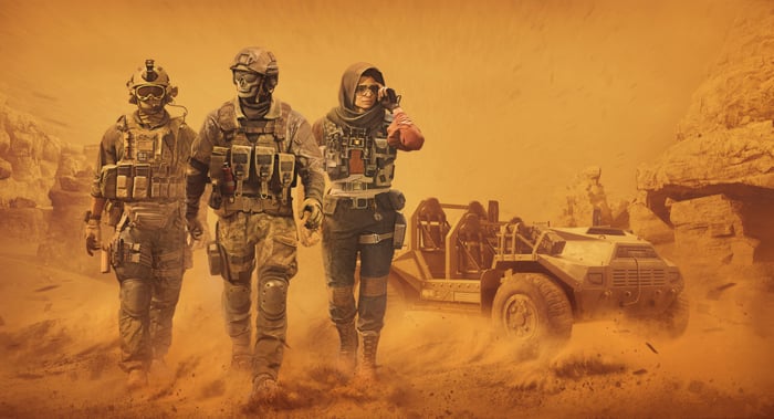 Call of Duty Mobile Season 4 Desert Soldiers and Vehicle