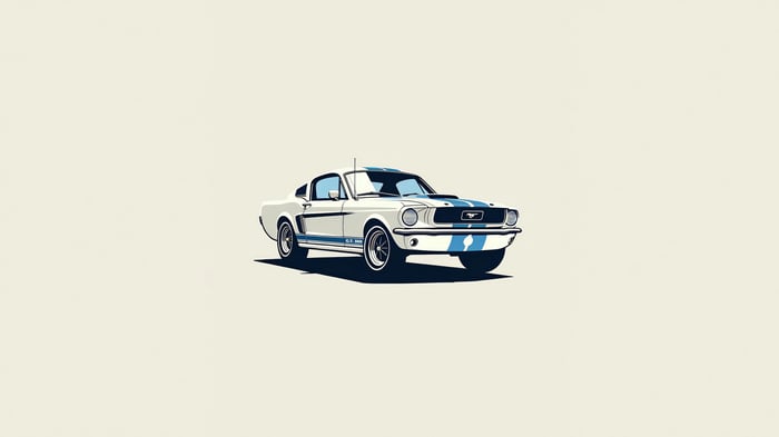 White Ford Mustang Shelby GT 350
