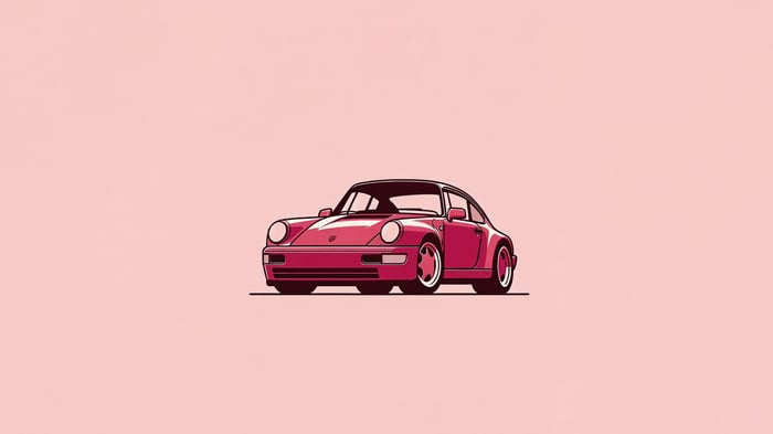 Red Porsche 964 Carrera Rs